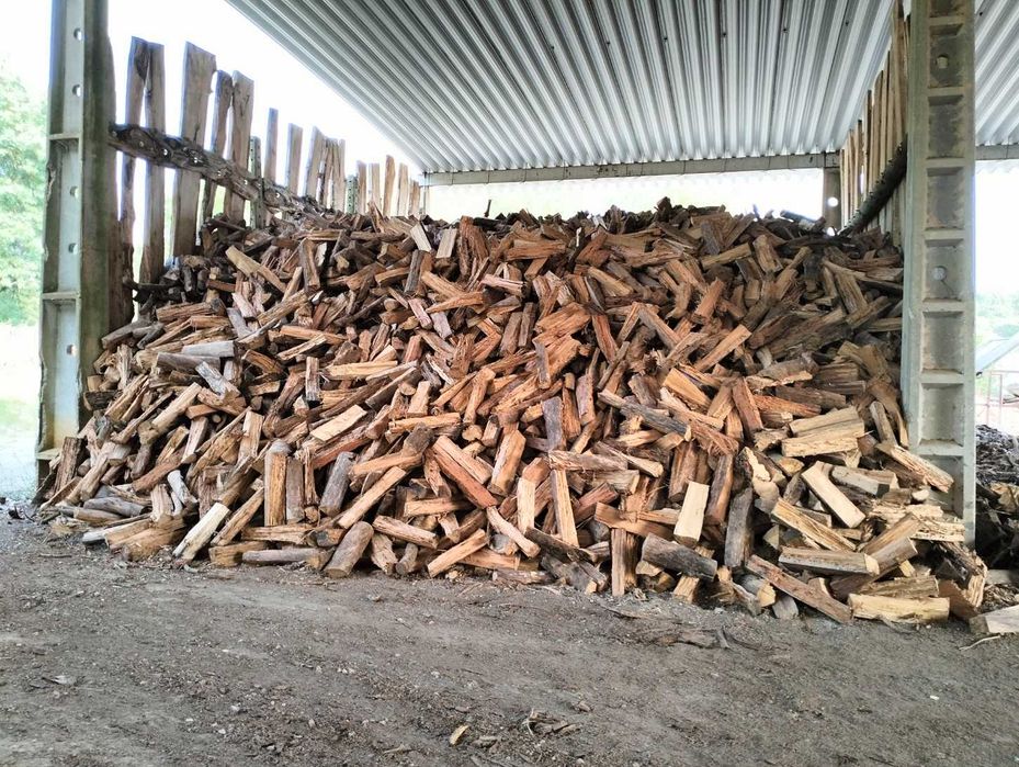 Lenha seca para lareira, recuperador e salamandra