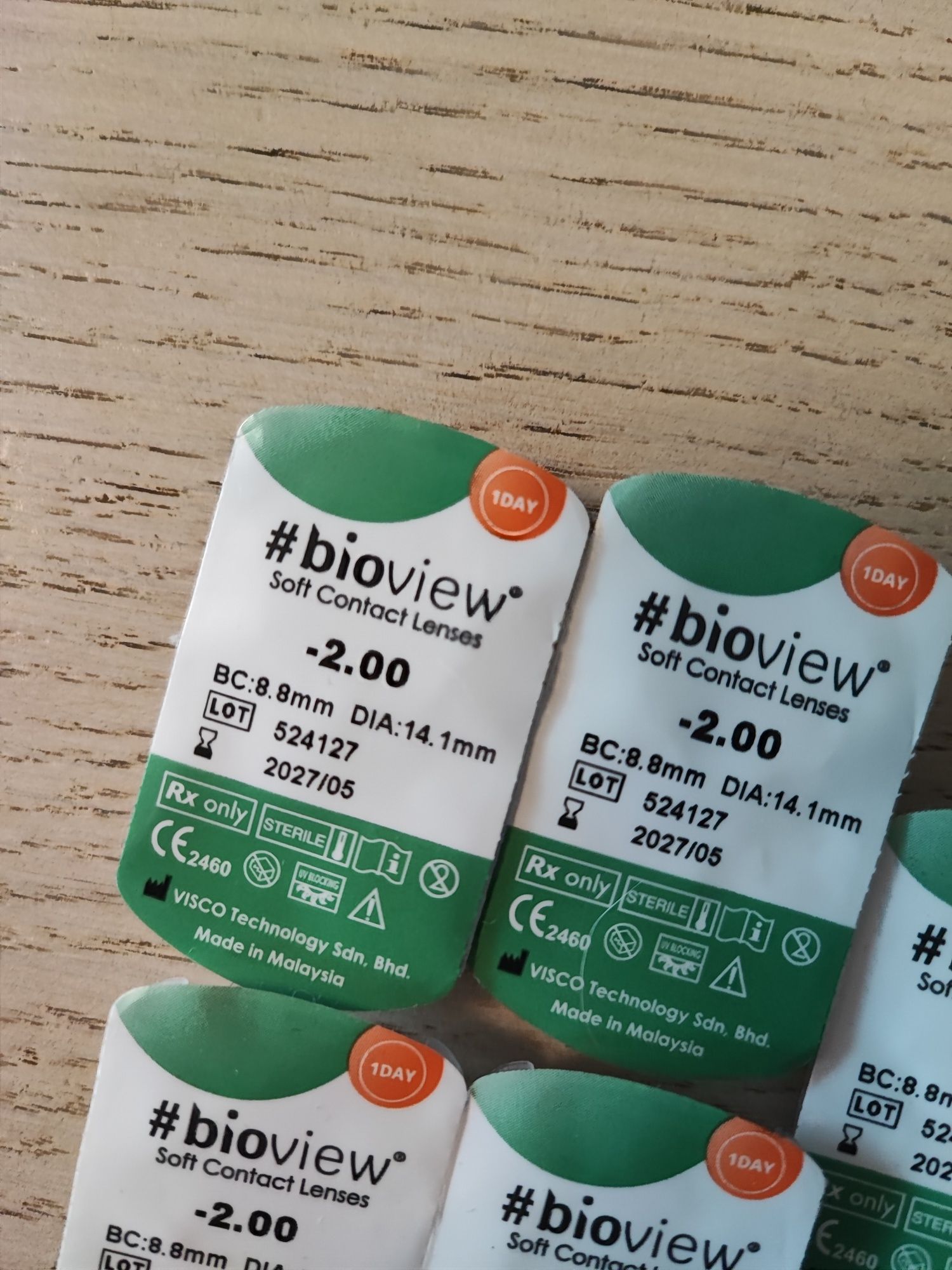 Soczewki jednodniowe#bioview, -2,00 5 sztuk, 5 zł