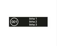 Placa para caixa de correio auto-adesiva (10 x 2,5 cm)