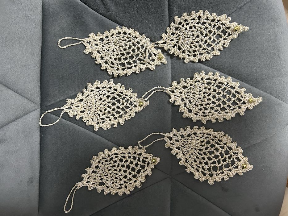 Szyszka robiona na szydełku 7 szt.