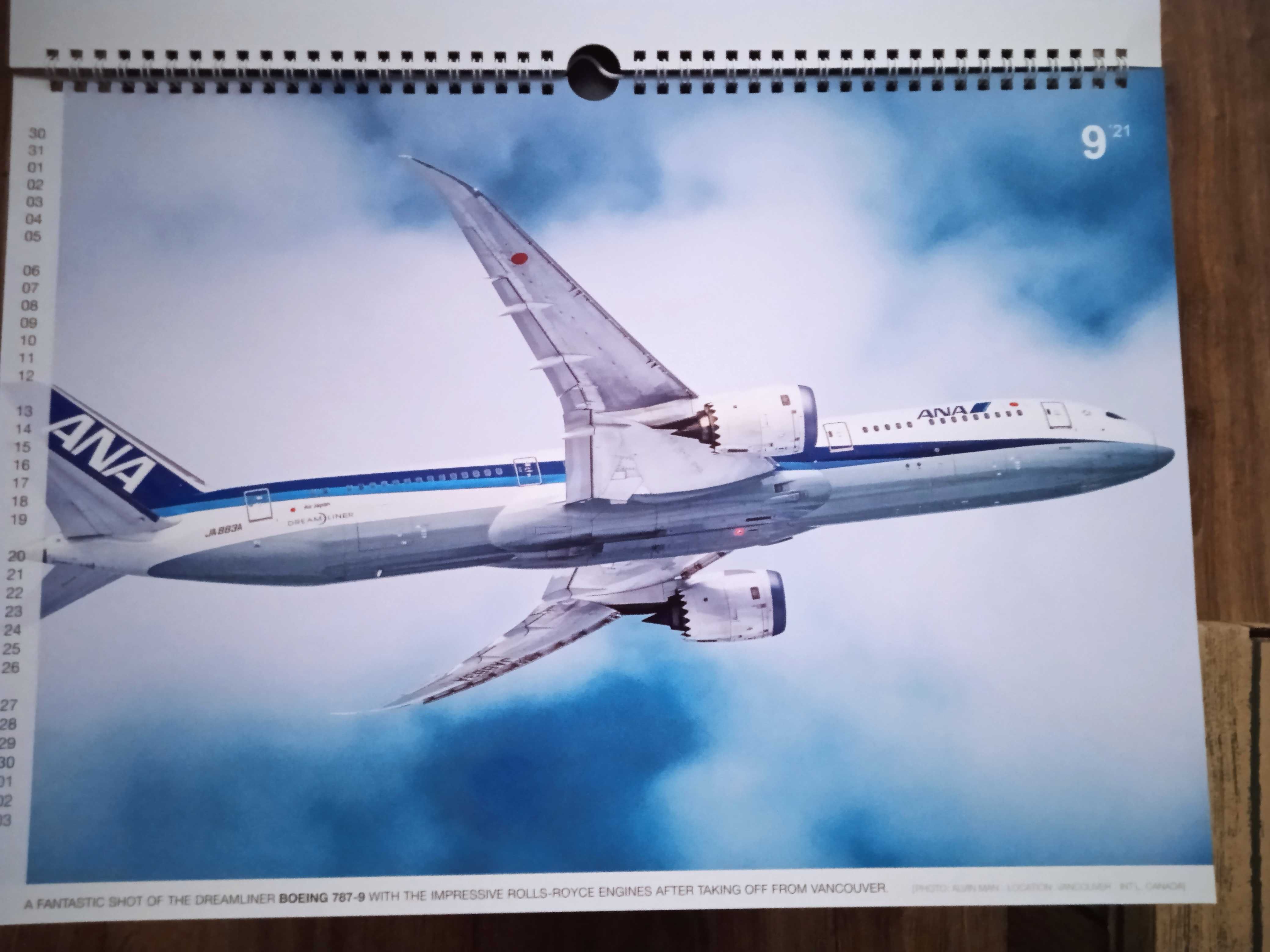 Kalendarz kolekcjonerski 2021 samoloty lotnictwo awiacja formatA3 NOWY