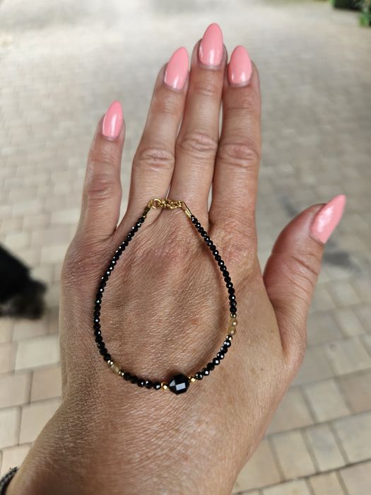 Bransoletka kamienie naturalne Spinel Onyks Kocie oko
