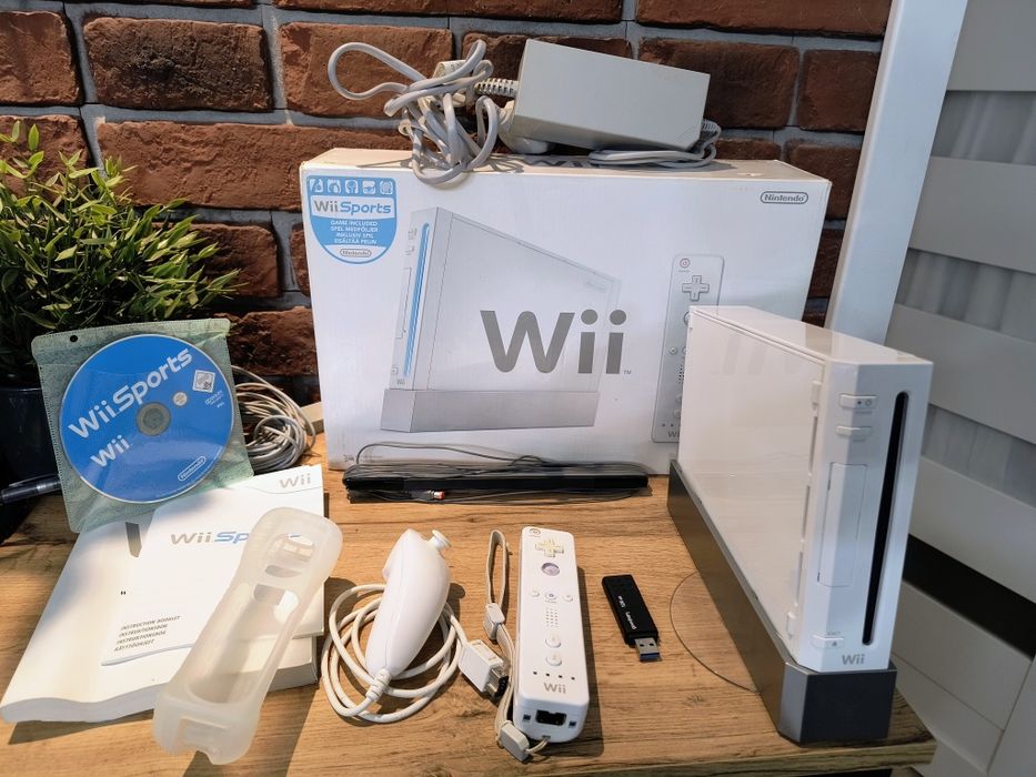 Przerobiona Nintendo Wii BOX 128GB USB Loader GX zestaw