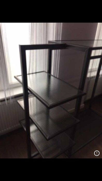 Regał Metalowo szklany / Wieszak / odzież / buty / torebki itp