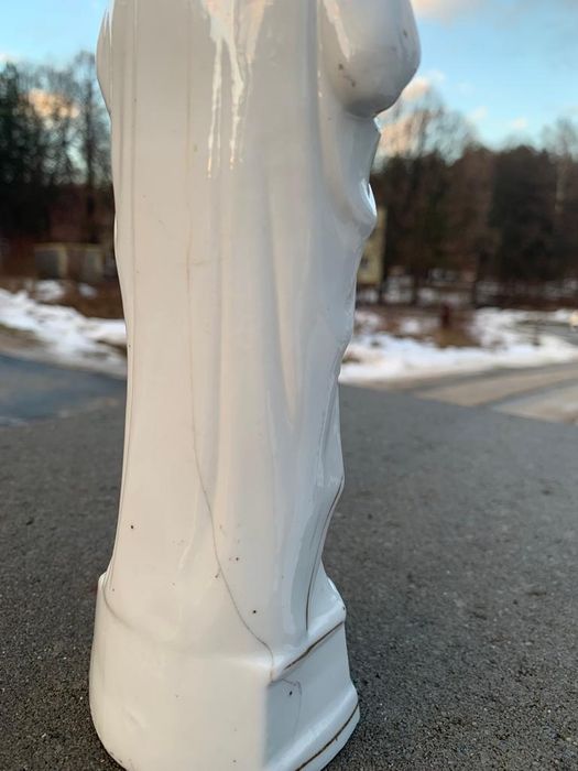 Przedwojenna Figurka Jezus Porcelana Śląsk? Ręcznie malowana
