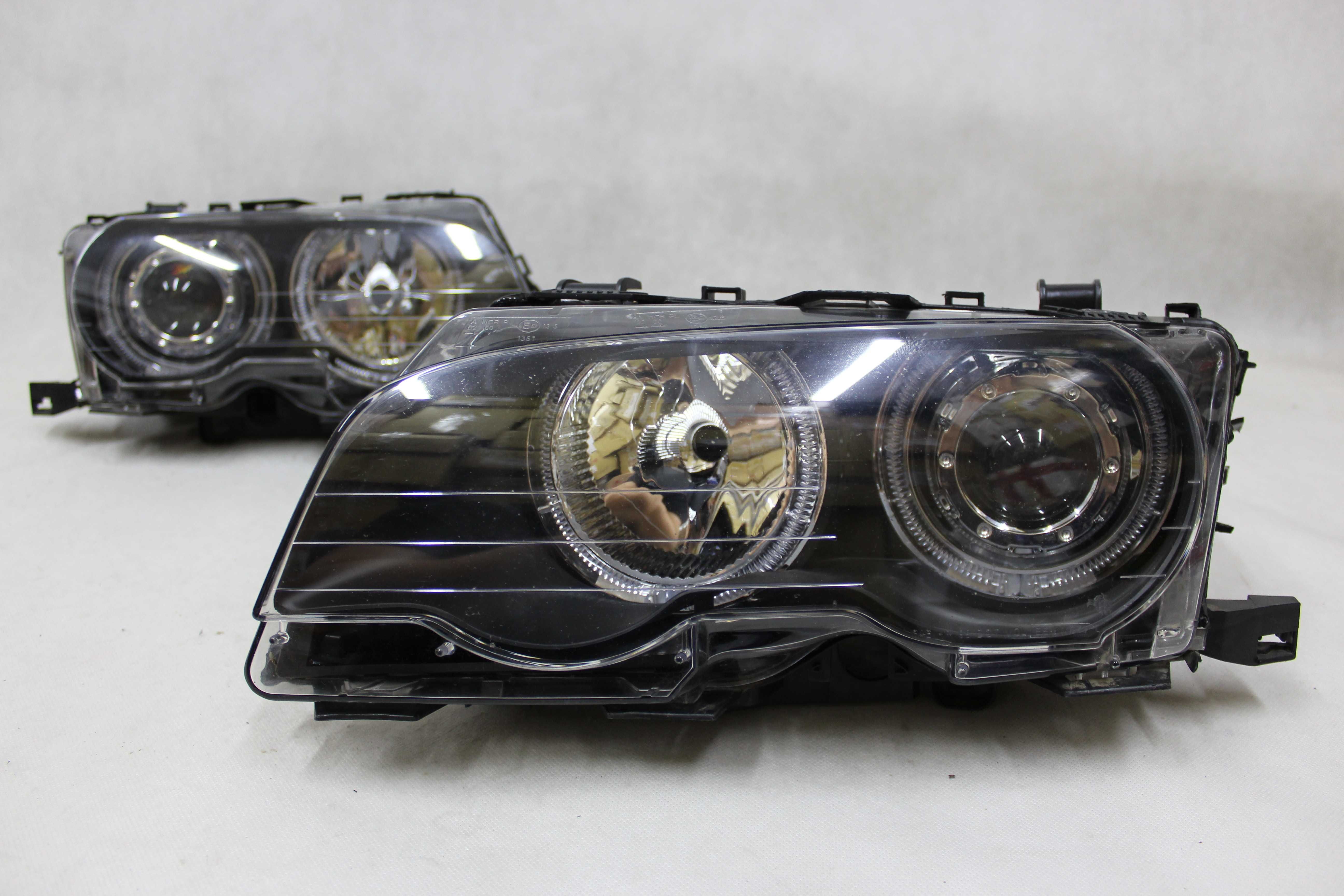 Lampy przednie przód BMW 3 III E46 99-03 COUPE RINGI Angel Eyes LED