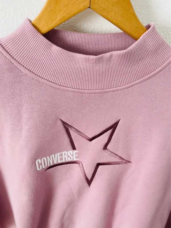 Sweatshirt Rosa Cropped Converse T. M Nova