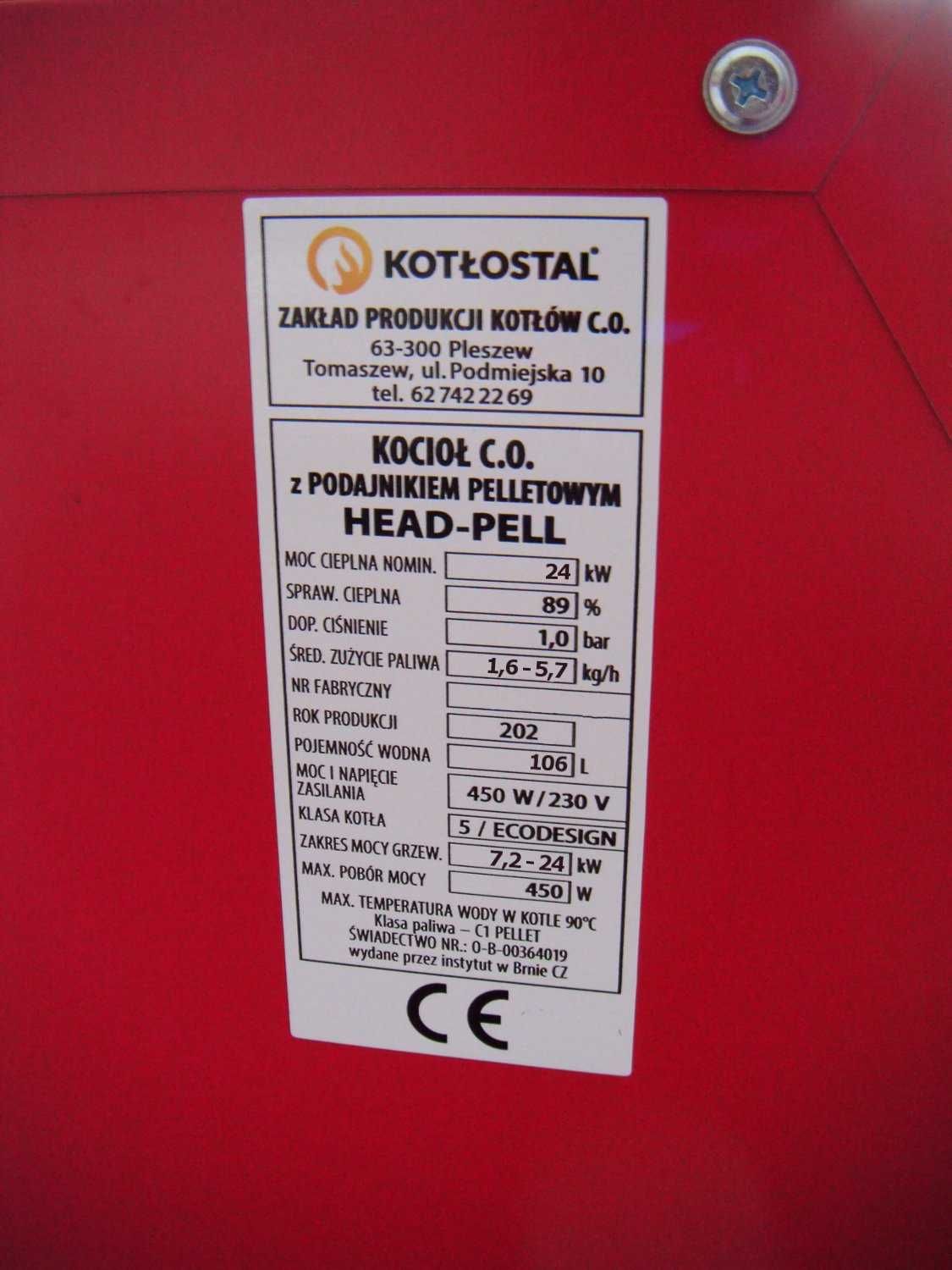 Kocioł co Head-Pell 24 kW pellet piec dofinansowanie 5 klasa ecodesign