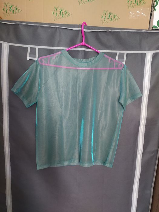 Bluzka damska z połyskującej siateczki