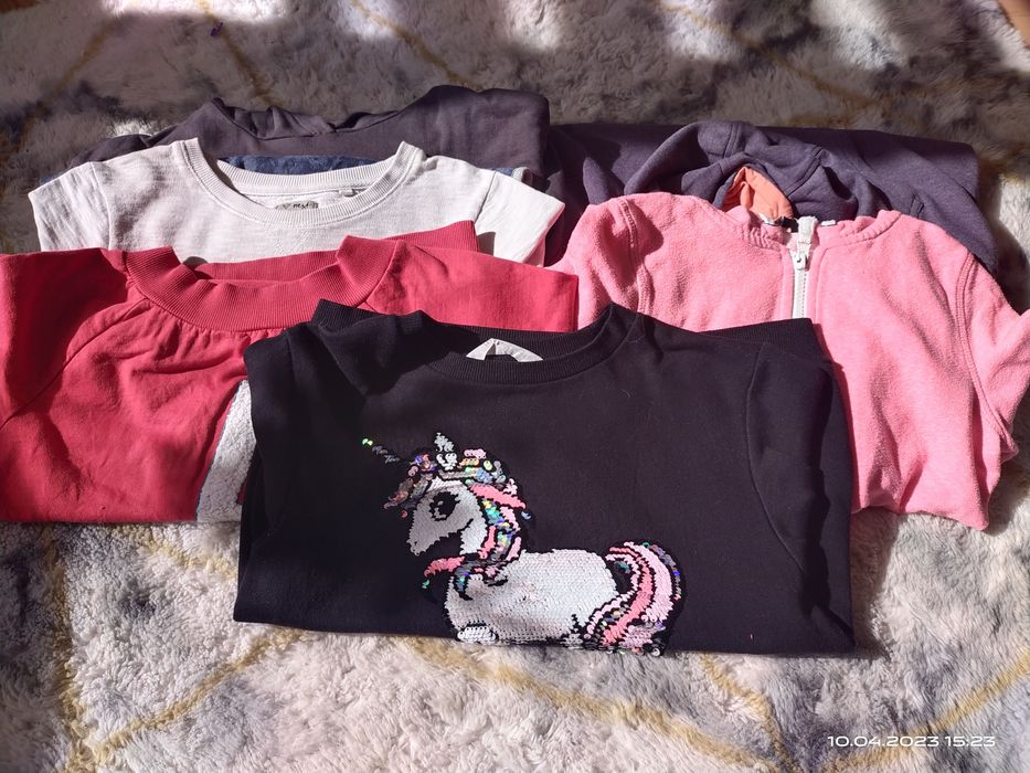 Paka zestaw 6sztuk bluzy dresy 134/140/146