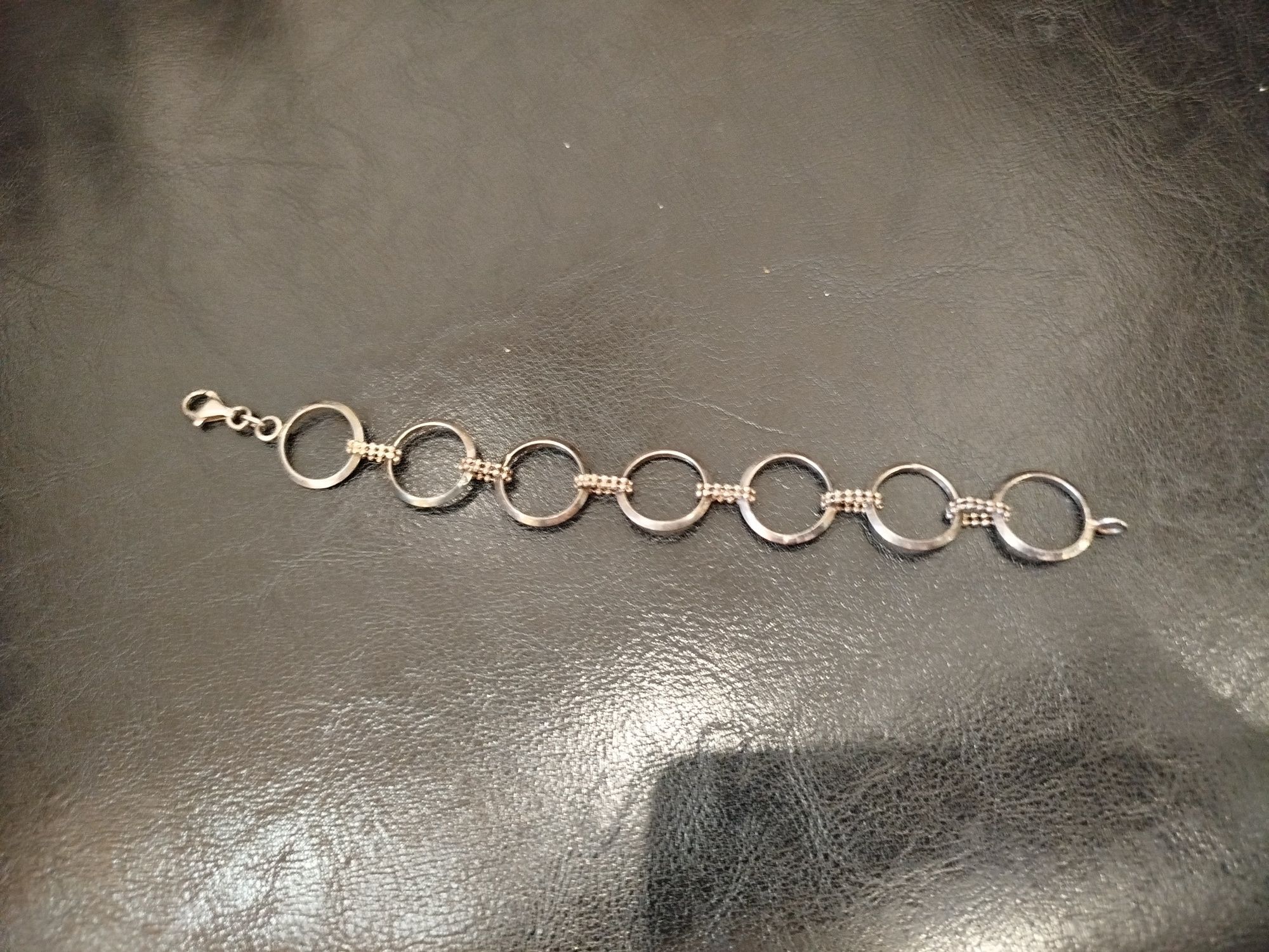 Pulseira prata cm elos largos