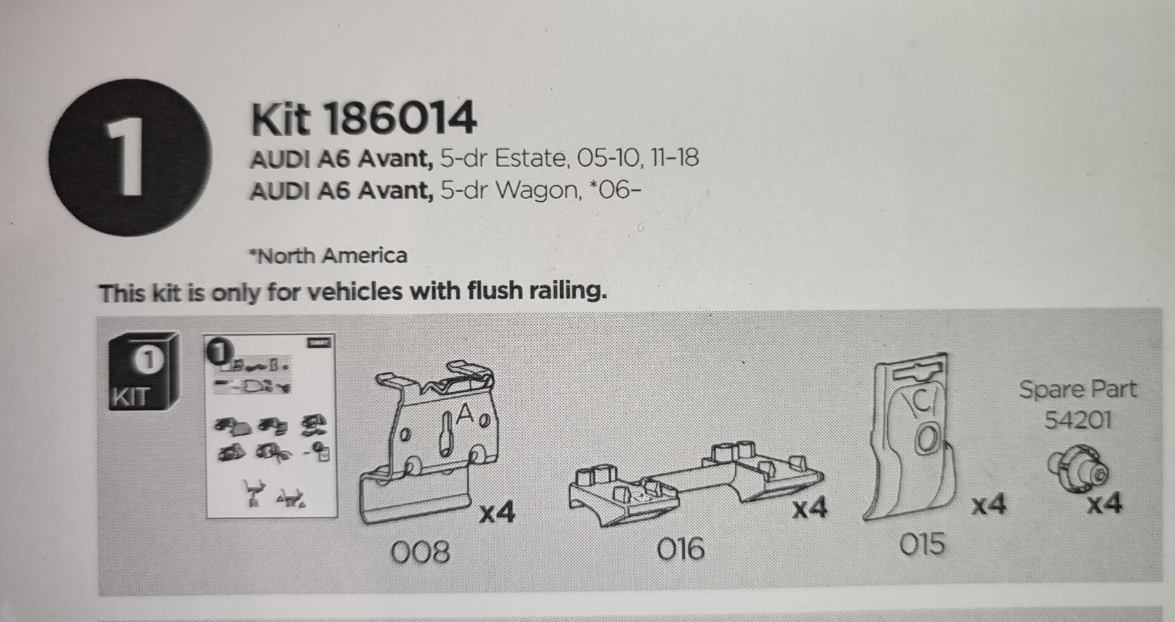 Thule Kit 186014 para Audi A6