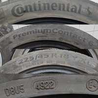 Vendo 2 PNEUS USADOS CONTINENTAL PREMIUM CONTACT6 225.45R18 95Y