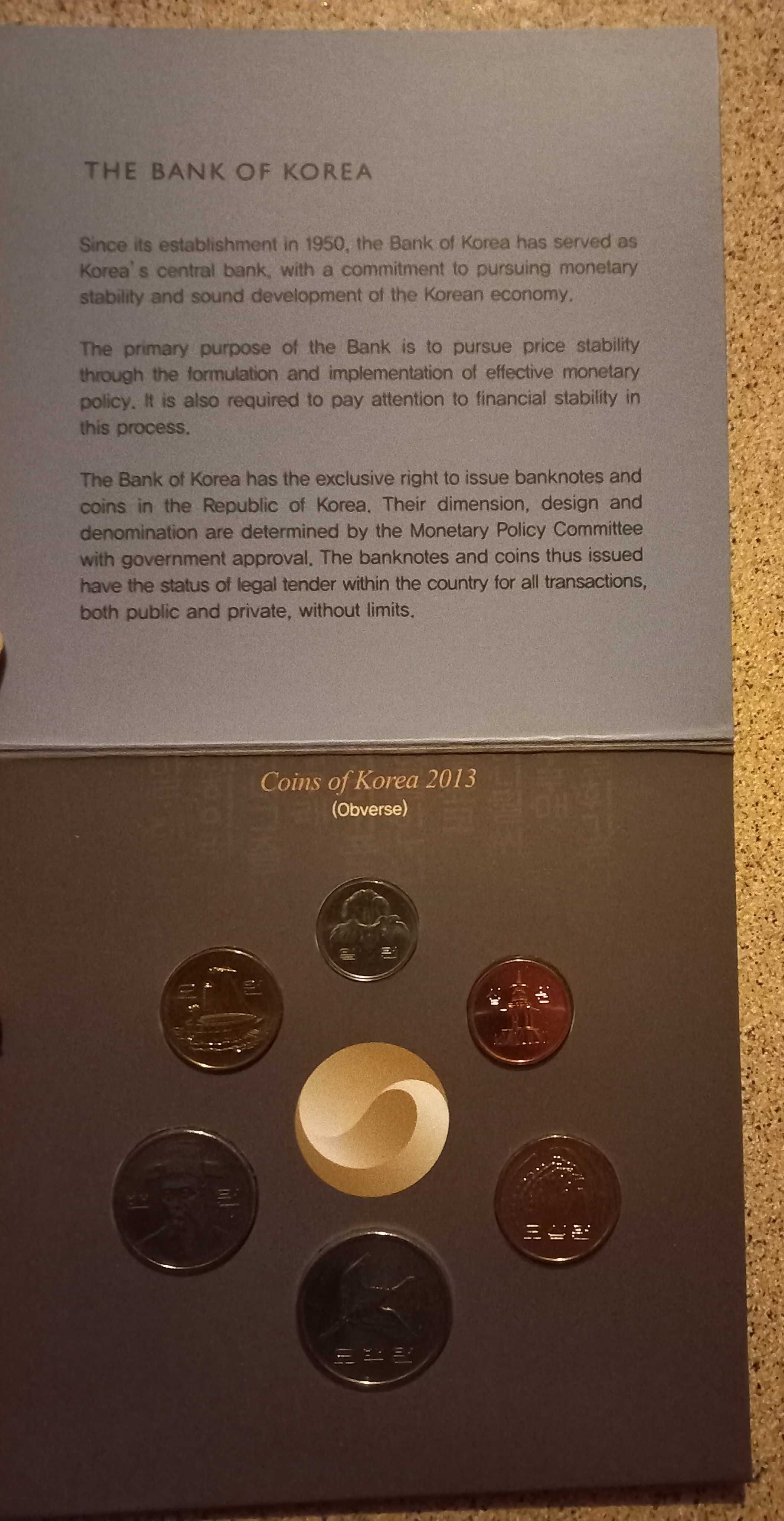 Moedas coleção Polónia, Coreia 2013, Letónia 2015
