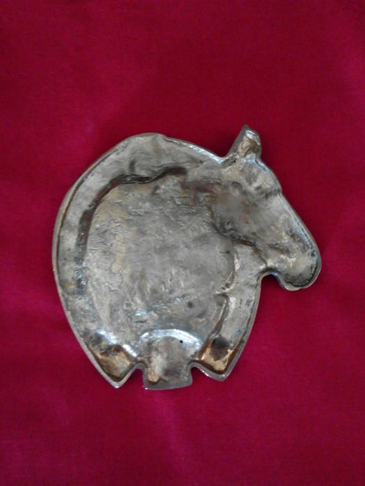 Cinzeiro Antigo em latão - Hipismo/Cavalo