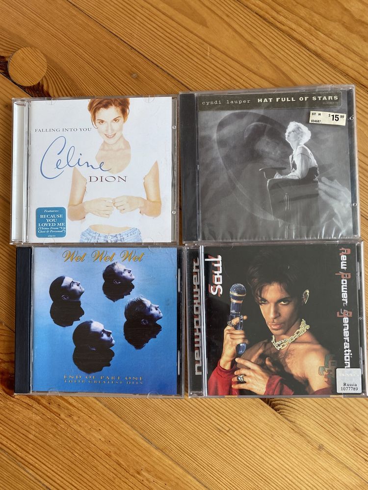Фирменные CD Celine  Dion, Cindy Lauper, Wet Wet Wet, Prince