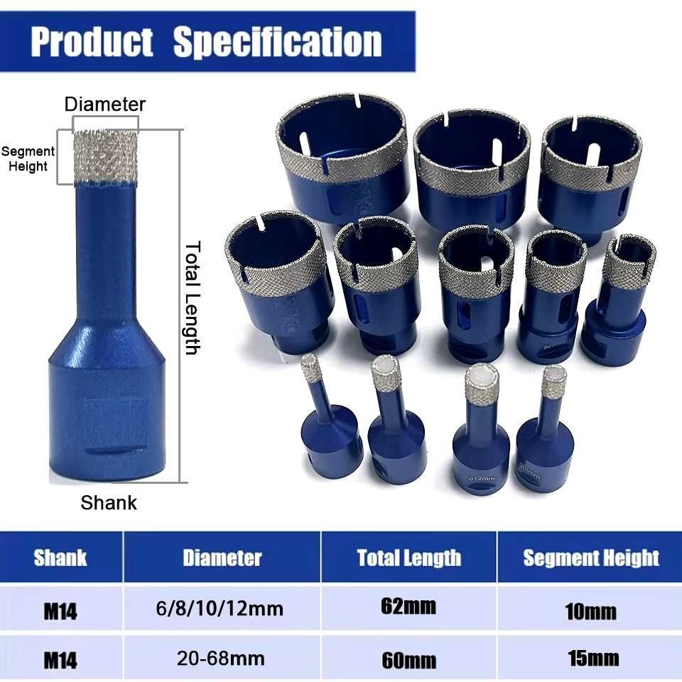 Wiertło diamentowe 8mm z woskiem chłodzącym DK DRILLS-KING