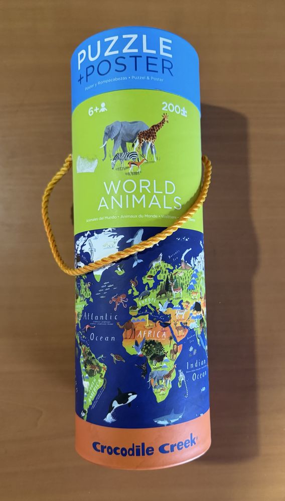 Puzzle e Póster “Word Animals” de 200 peças