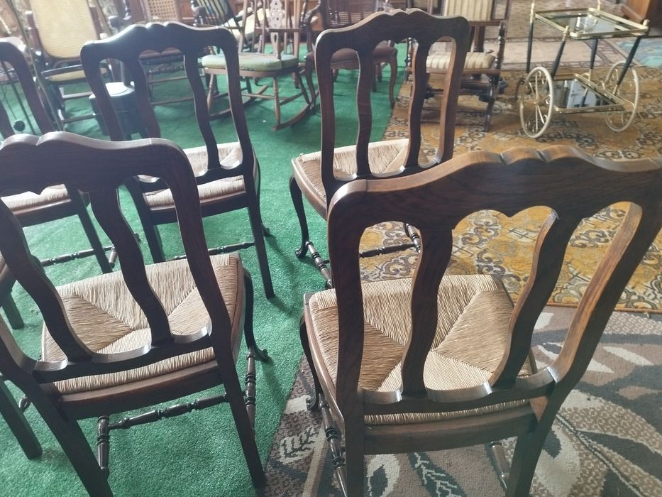 krzesła salonowe drewniane Antyk Vintage 6 sztuk