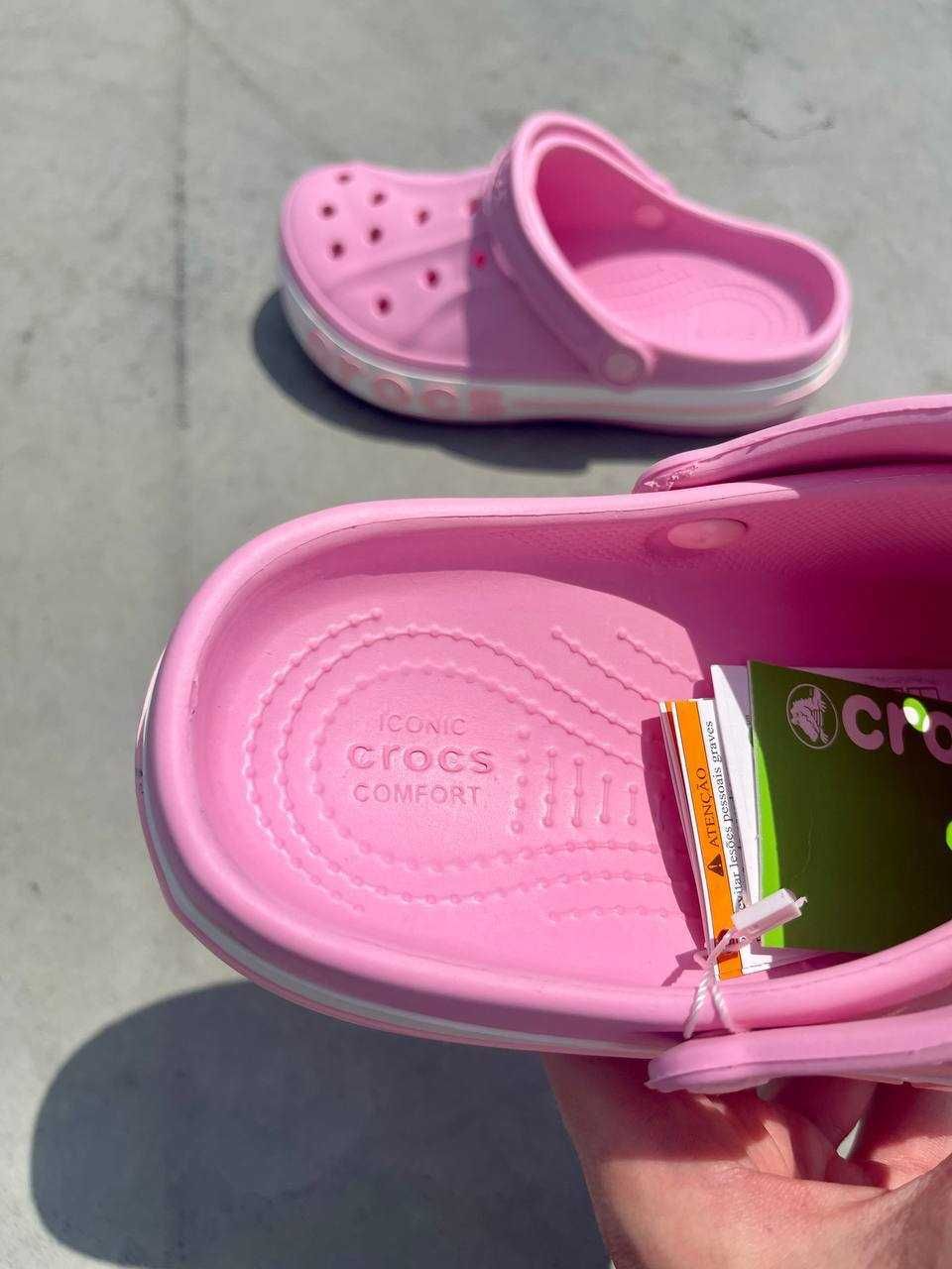 АКЦІЯ! Жіночі щльопанці Crocs Logo ‘Pink’ (36-38 р.)