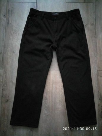 Мужские утепленные джинсы Franz р. 52-54 стрейчевые черного цвета,