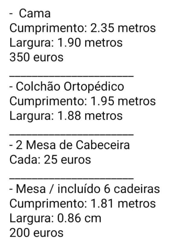 Cama / Mesa / Mesa de Cabeceira