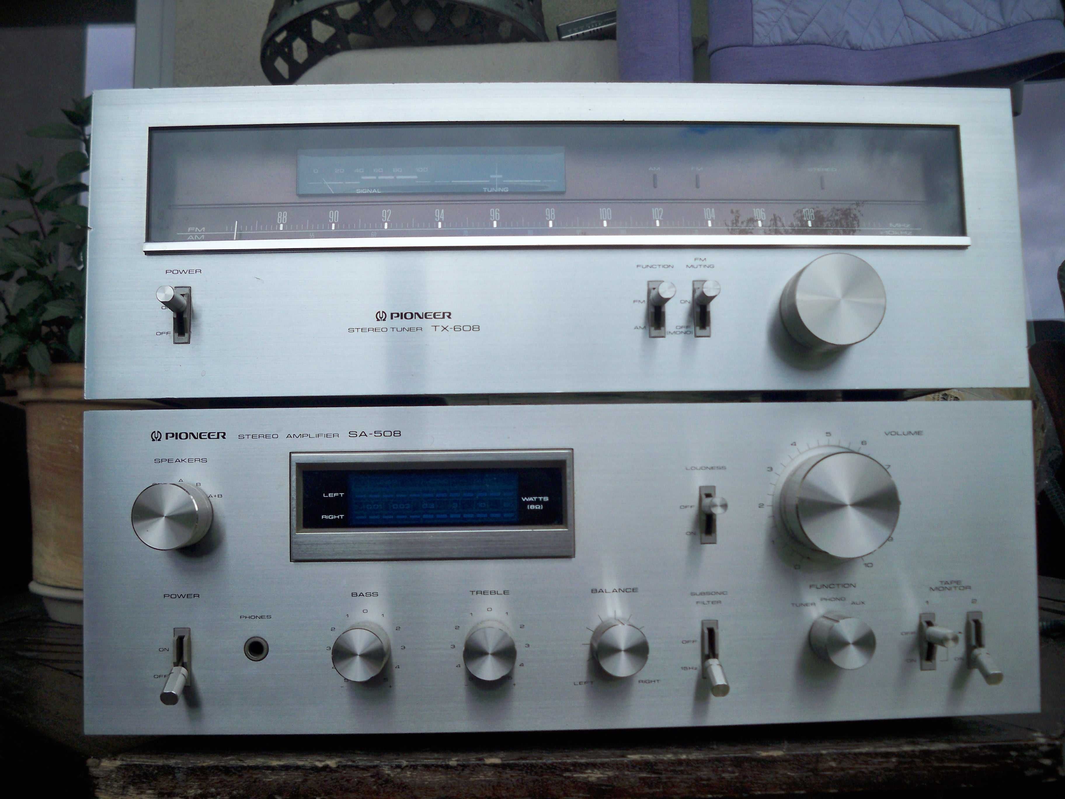 wieża wzmacniacz Pioneer SA-508 i tuner TX-608