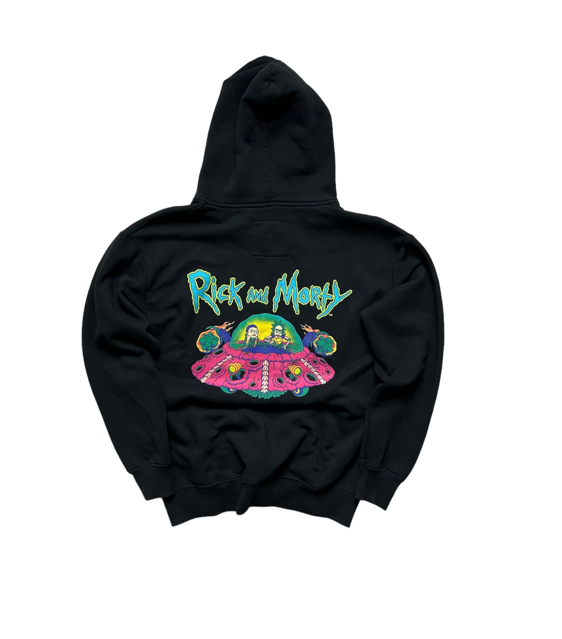 Hoodie bluza Rick And Morty czarna logo y2k