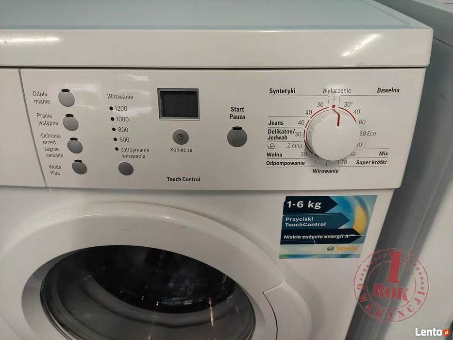 ROK GWARANCJA Pralka Bosch Maxx 6 WAE24361 ActiveWater Dotykowy PANEL