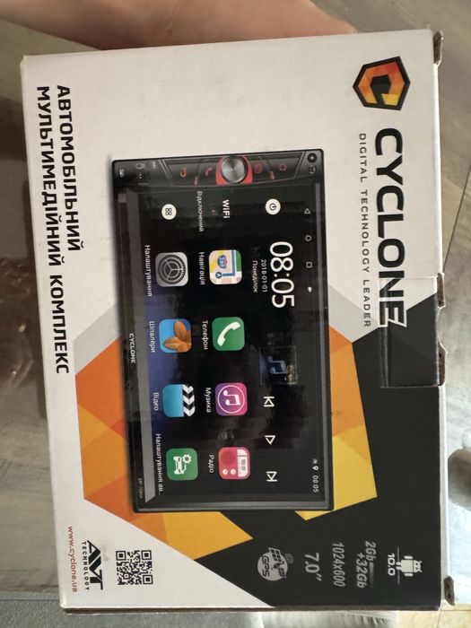 Магнітола 2din Cyclone 7084a та Carlinkit CCPA-LOGO-BK
