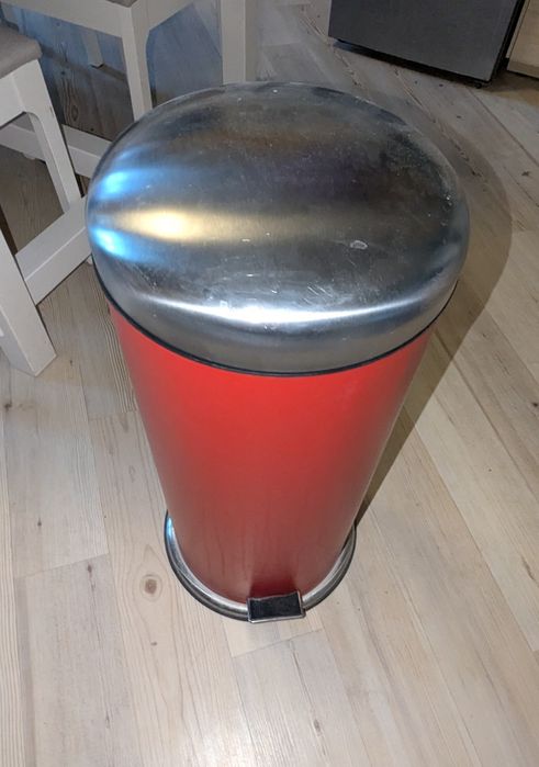 Kosz na śmieci, odpady, 30 l, IKEA, MJÖSA, czerwony