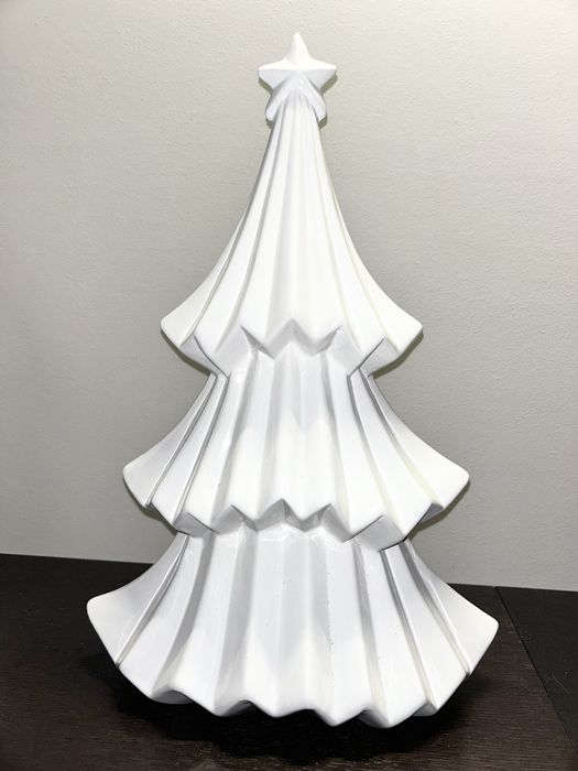 Choinka z porcelany biała duża