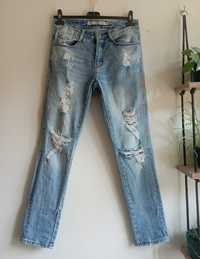 Jeansy Boho Zara Trafaluc rozm 34 haft vintage boyfriend