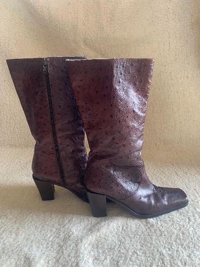 Botas em pele castanhas, 38, Looky Menorca, vintage