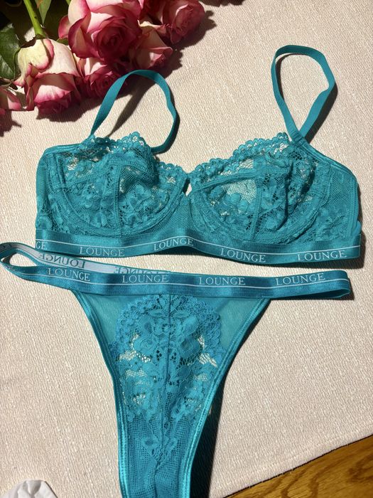 Блакитний набір білизни lounge