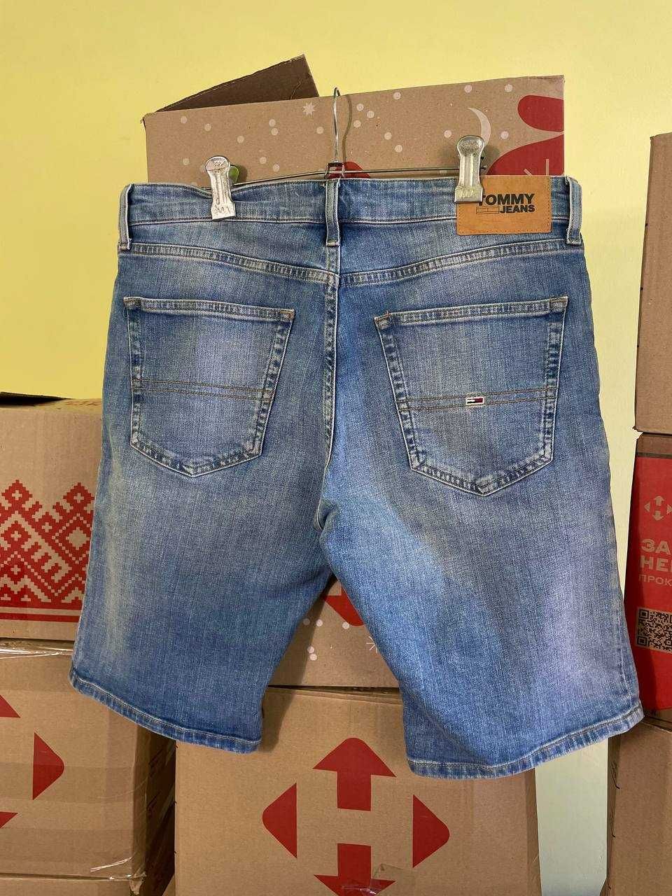 Чоловічі сині джинсові шорти tommy hilfiger jeans scanton slim fit