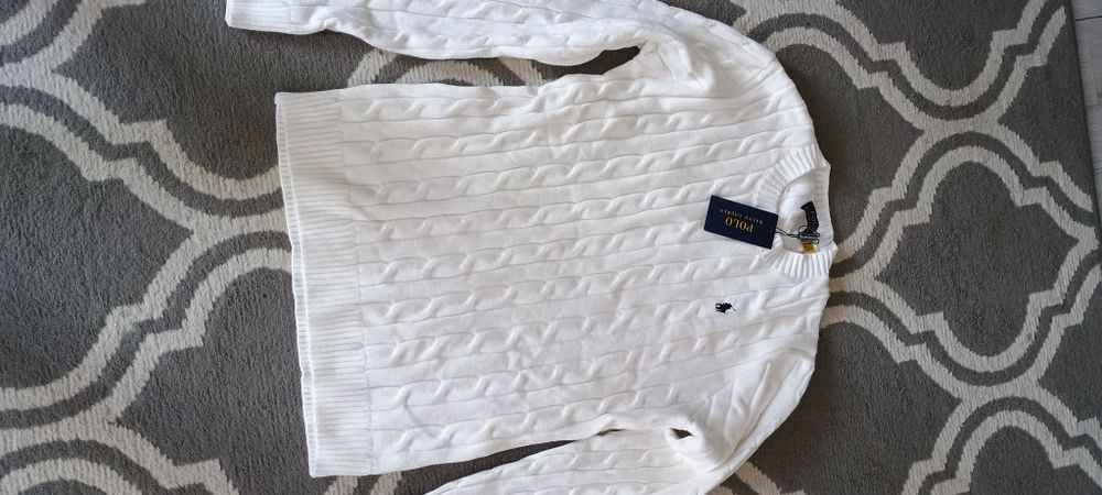 Sweter męski biały