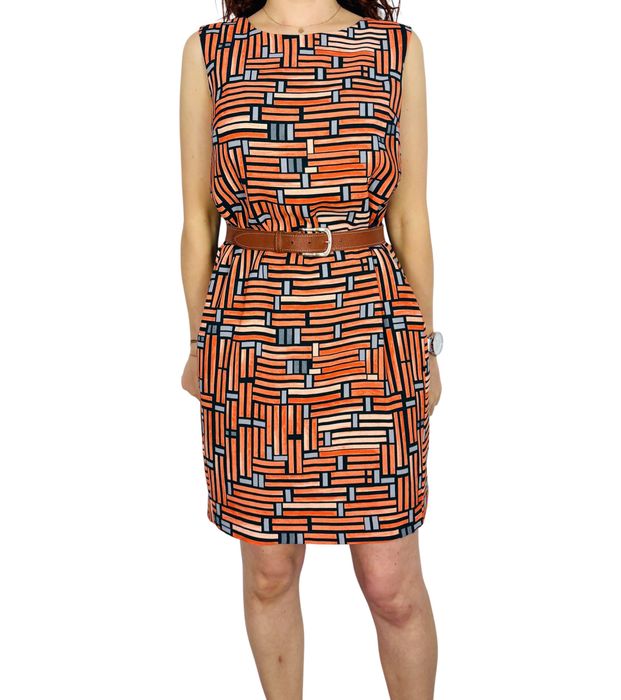 Pomarańczowa sukienka w geometryczny wzór M 38 Next