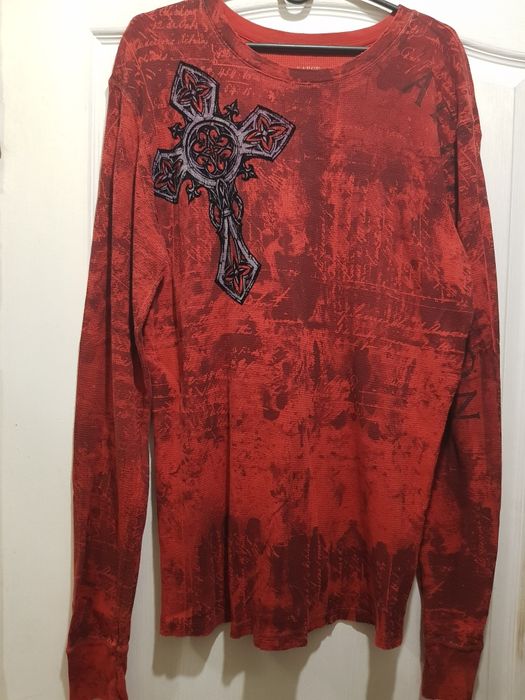 Винтажный лонгслив Аffliction, USA, размер L - наш 50-52