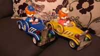 2 Miniaturas Antigas a Pilhas 1984 Cartoon Car Son Al Toys Jaguar