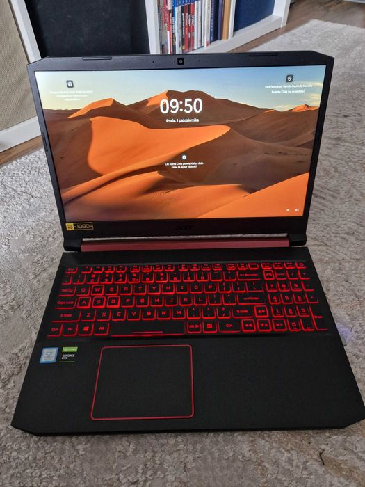 Laptop Acer  nitro 5 i7-9750H gtx 1650 16 gb 512ssd stan bardzo dobry