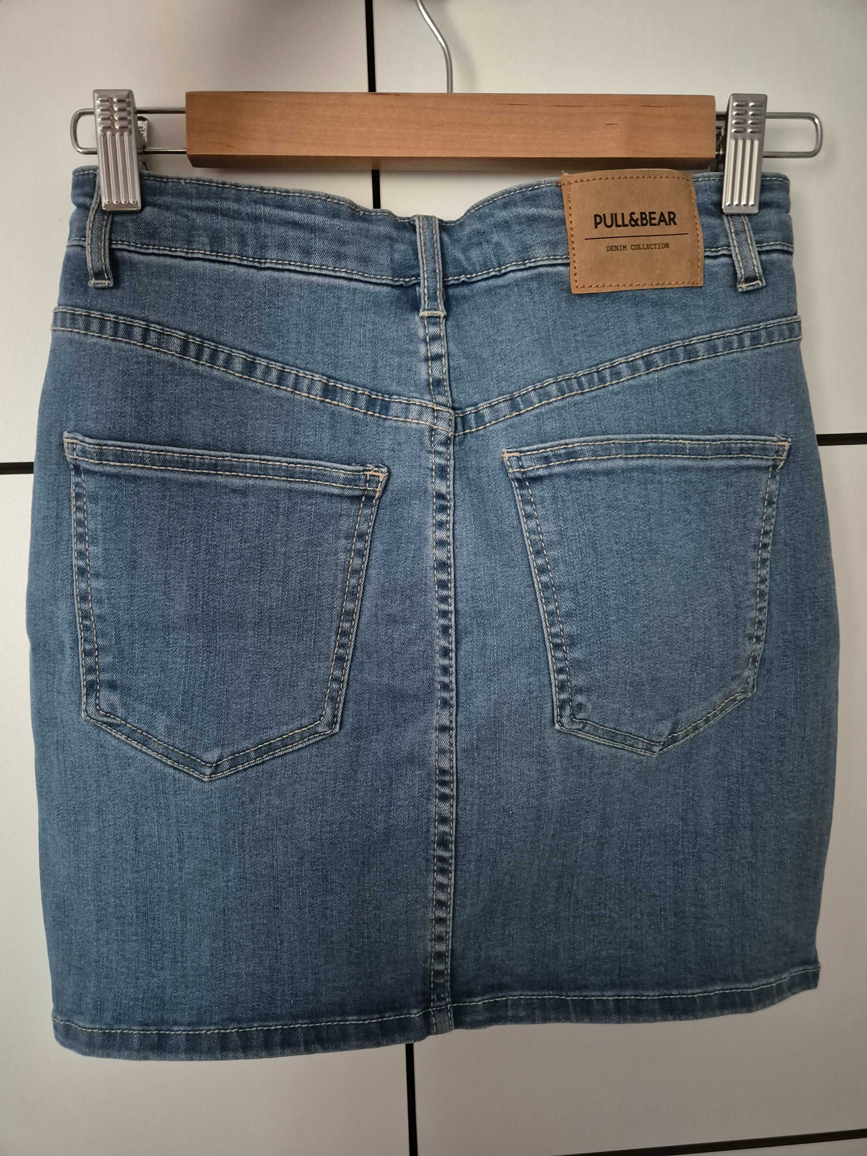 Spódnica jeansowa mini Pull&Bear