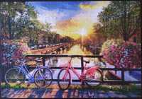 Puzzle 1000 Castorland Picturesque Amsterdam with bicycles