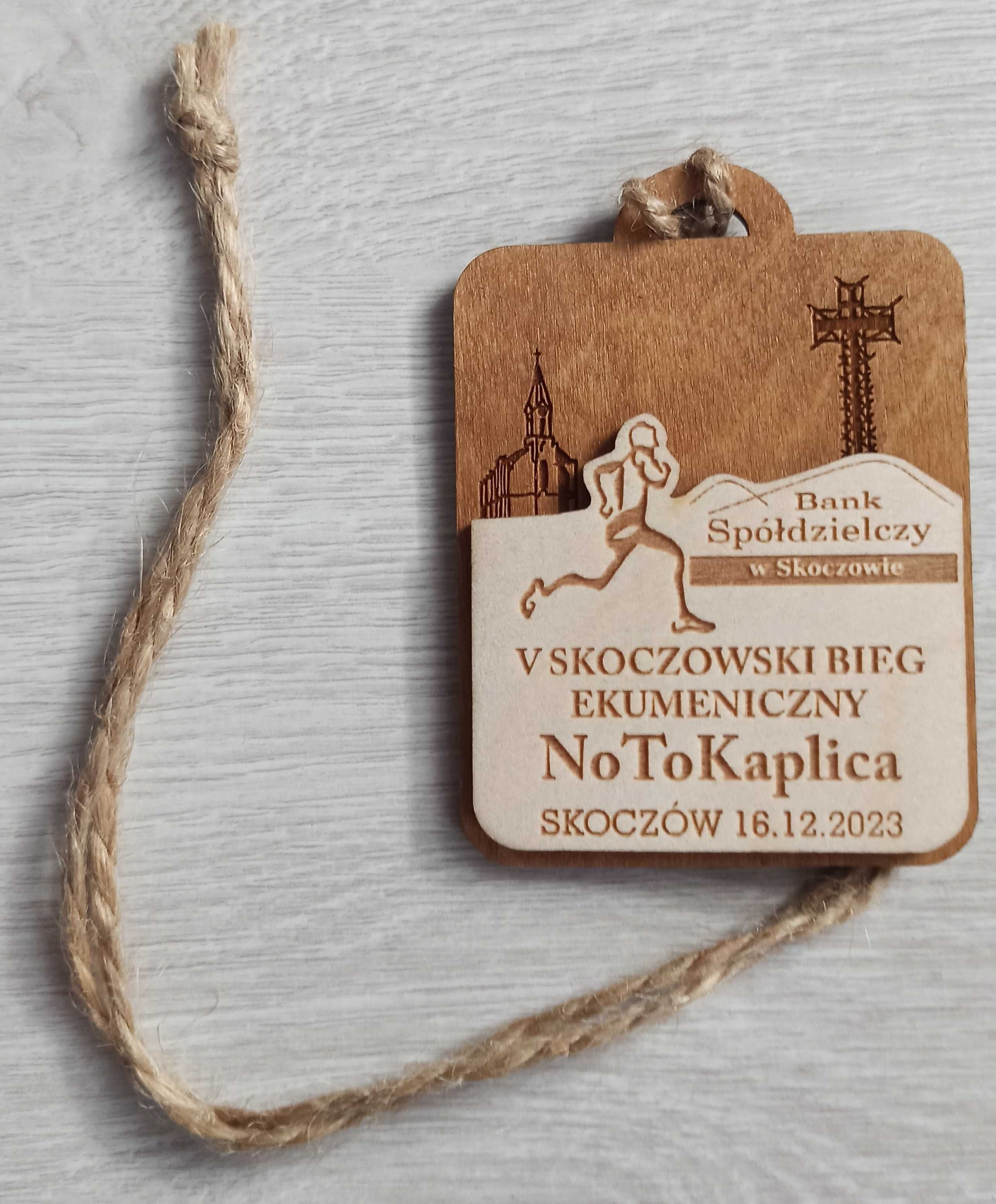 Medal z biegu V Skoczowski Bieg NoToKaplica 16.12.2023