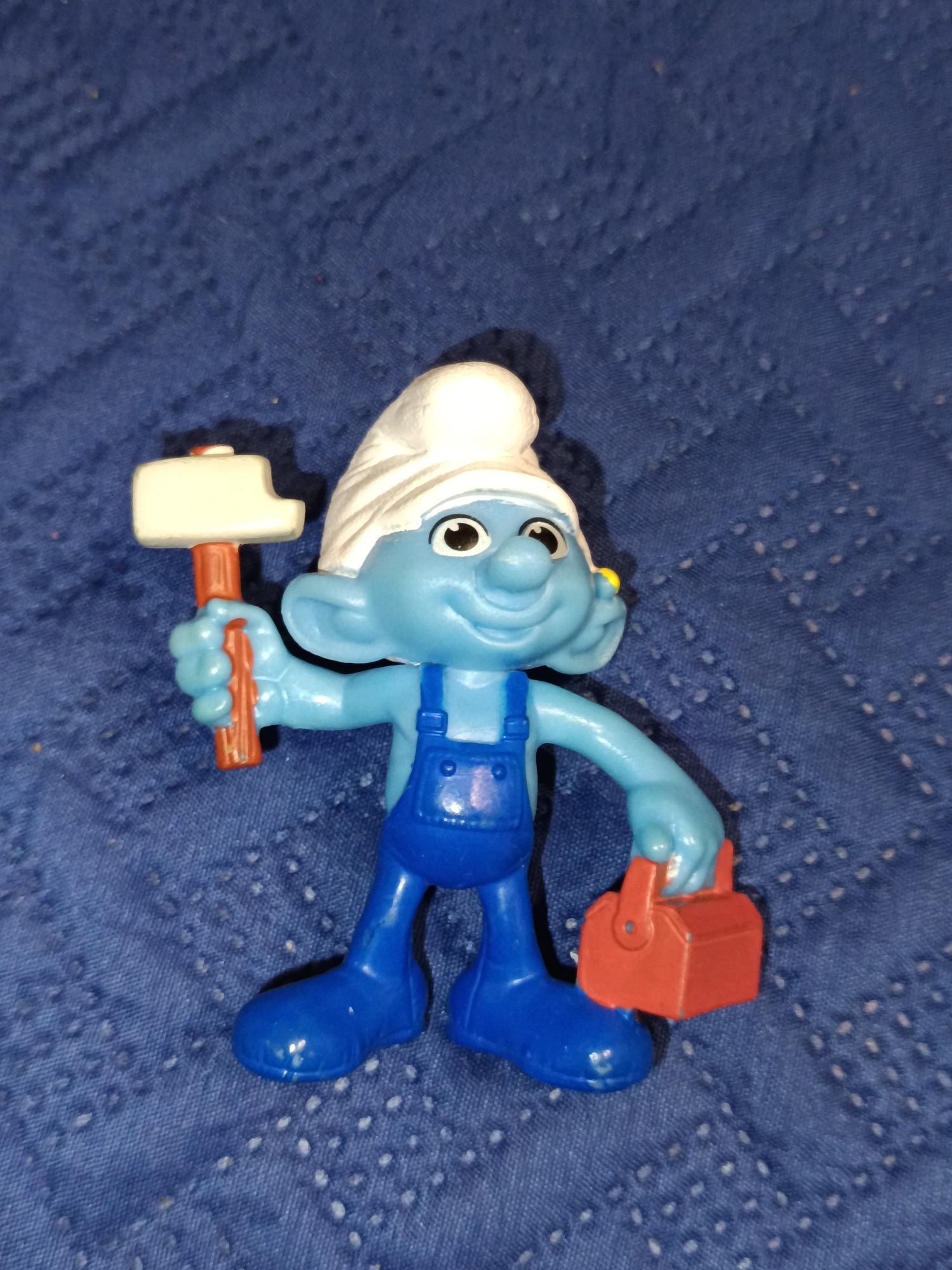 stara vintage figurka Smerf Pracuś firmy  Peyo,