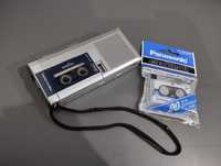 Stary dyktafon + kaseta Panasonic