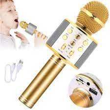 zestaw 2 mikrofonów karaoke GOLD głośnik Bluetooth ZŁOTE NOWE!
