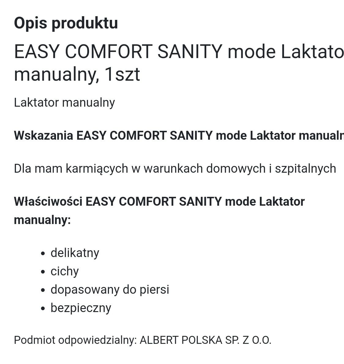Laktator ręczny Sanity