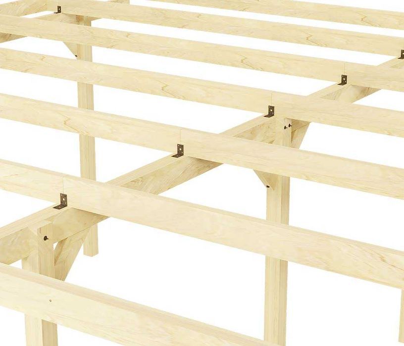 Wiata garażowa dwustanowiskowa Granit II 600 x 500 cm (Słupek 300cm)