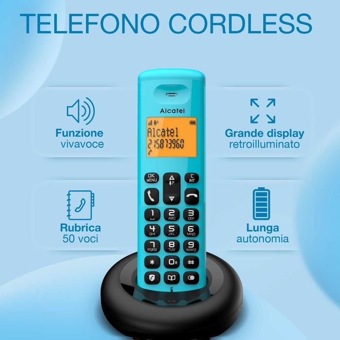 Alcatel E160 Niebieski bezprzewodowy telefon DECT